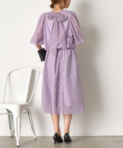 【さわ企畫】蕾絲蝴蝶結領帶套裝