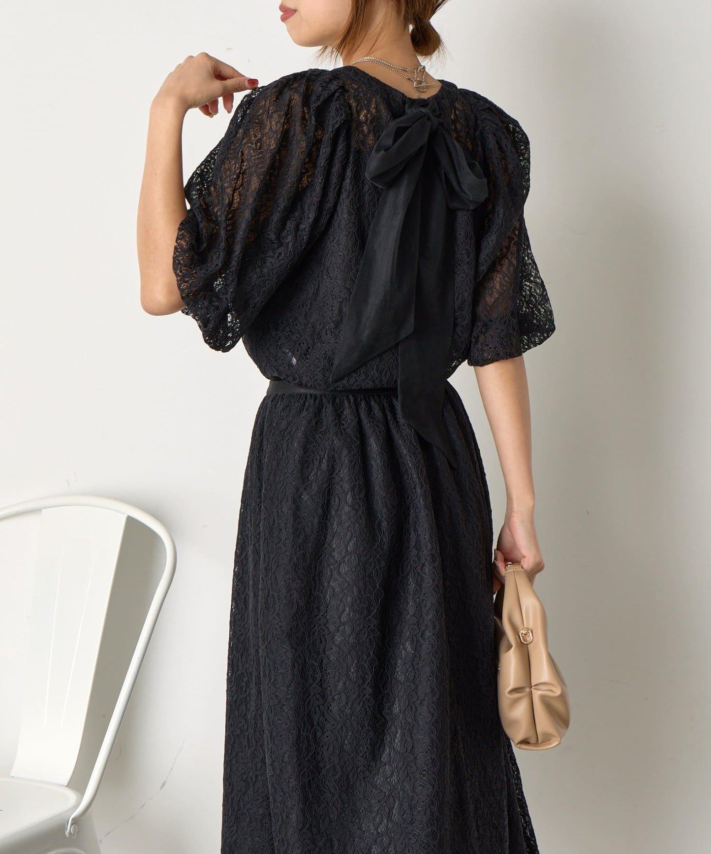 【さわ企畫】蕾絲蝴蝶結領帶套裝