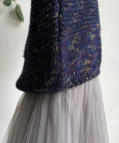 混紡紗線V領套頭衫