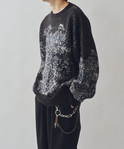 提花絨線針織衫