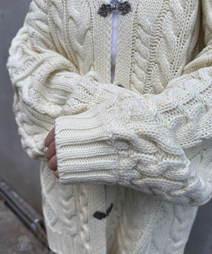 拼接提花編織開衫