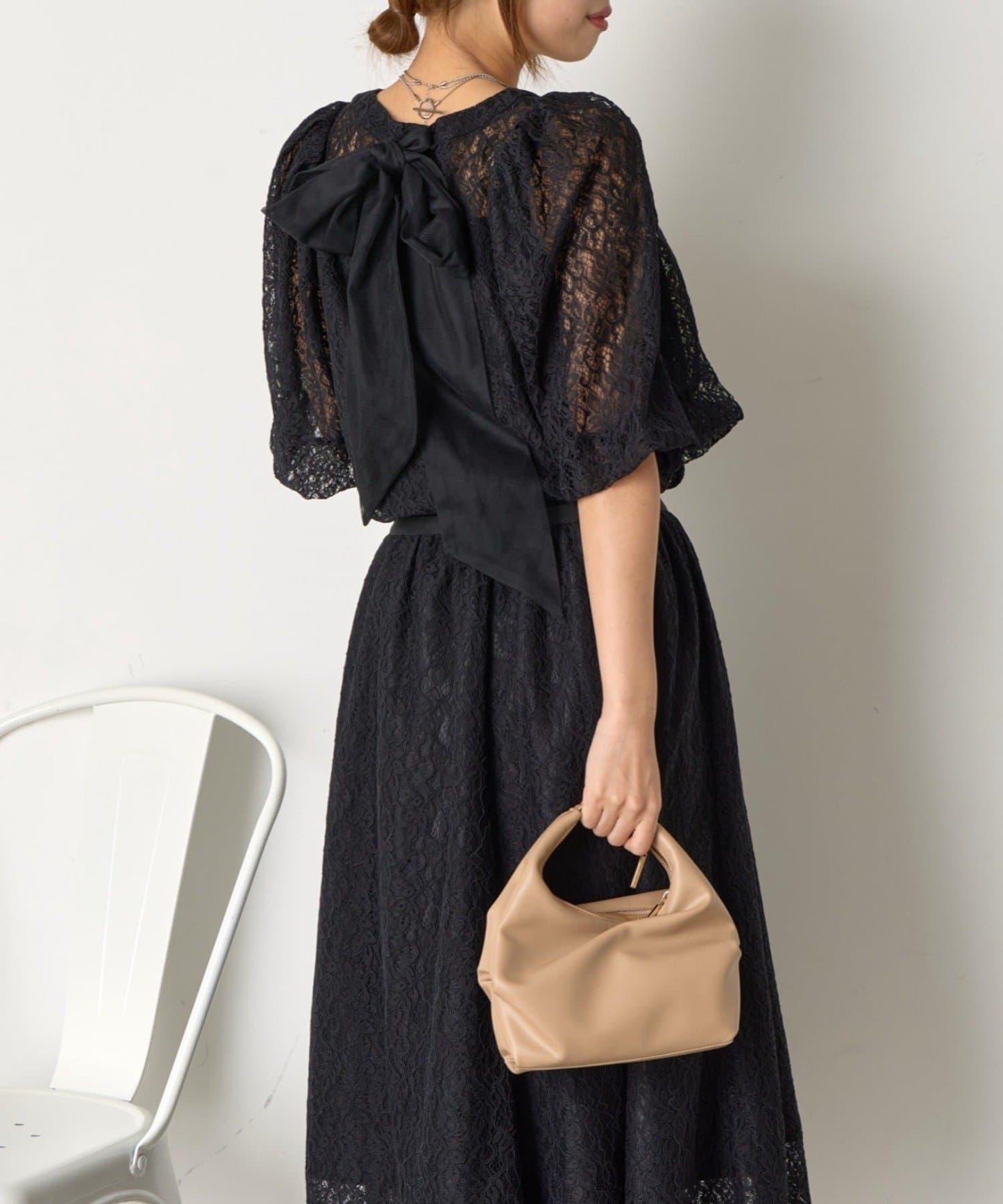 【さわ企畫】蕾絲蝴蝶結領帶套裝