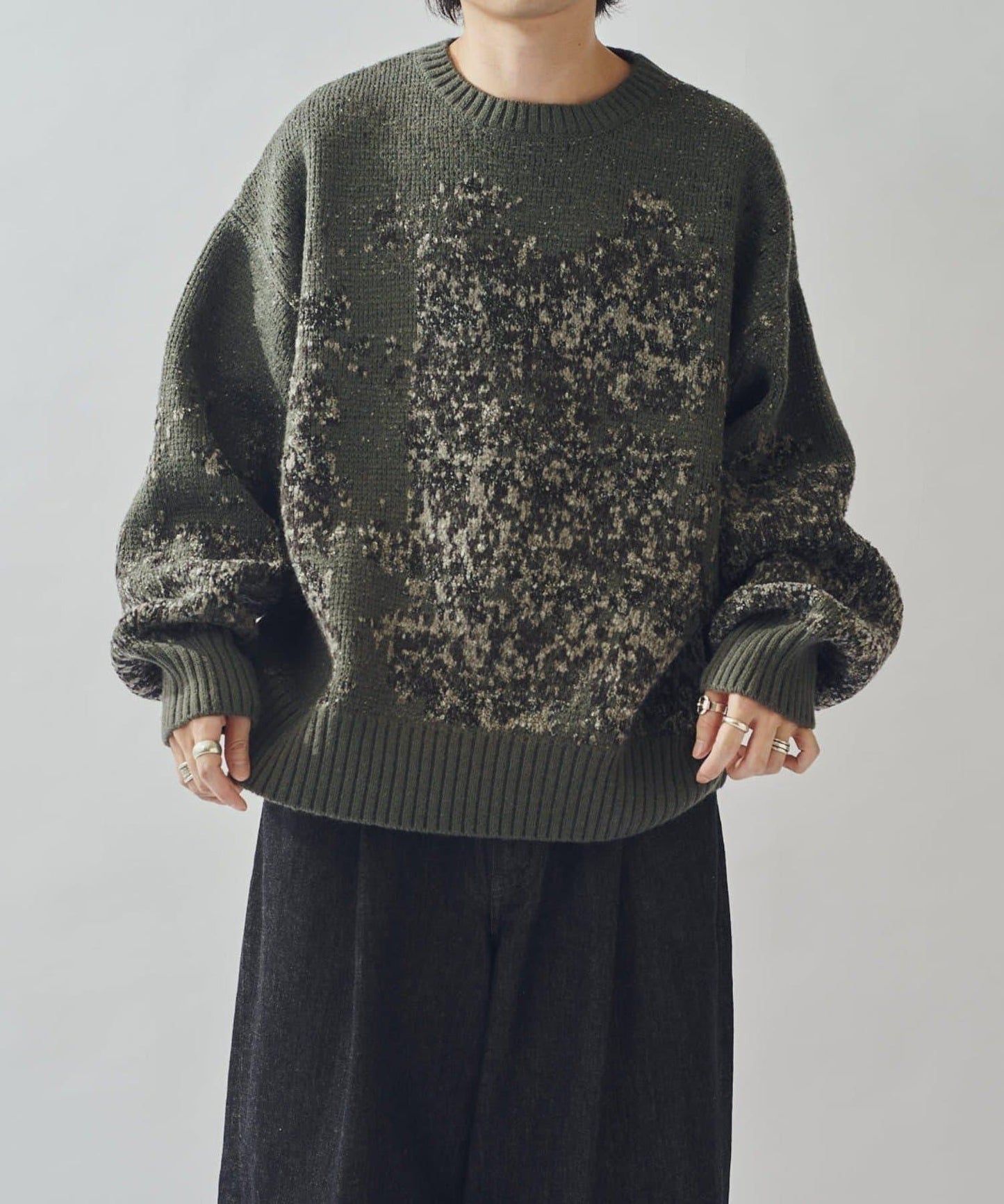 提花絨線針織衫