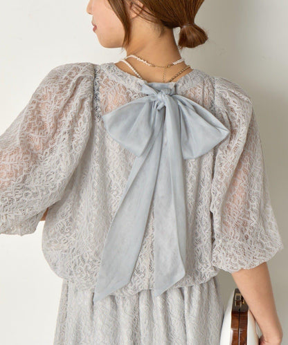 【さわ企畫】蕾絲蝴蝶結領帶套裝