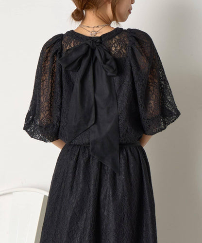 【さわ企畫】蕾絲蝴蝶結領帶套裝