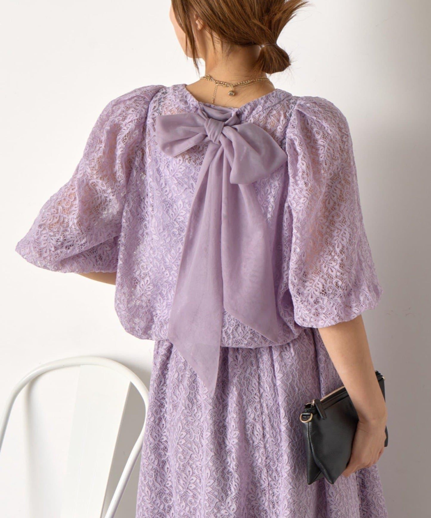 【さわ企畫】蕾絲蝴蝶結領帶套裝