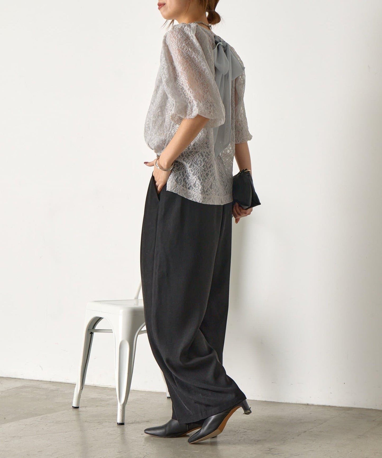 【さわ企畫】蕾絲蝴蝶結領帶套裝