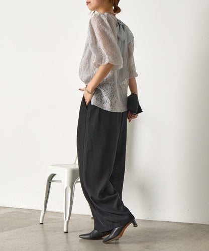 【さわ企畫】蕾絲蝴蝶結領帶套裝