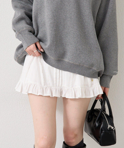 棉質荷葉邊迷你裙