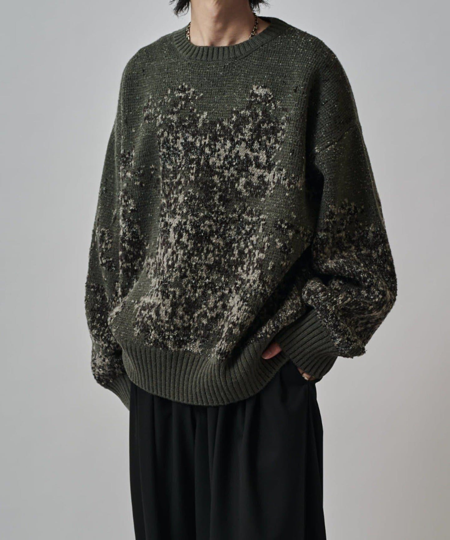 提花絨線針織衫