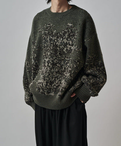 提花絨線針織衫