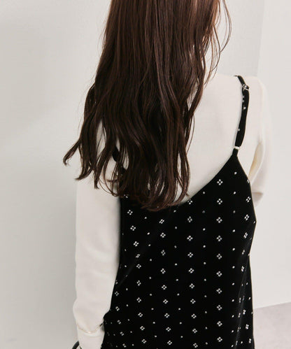 亮面天鵝絨迷你吊帶連衣裙