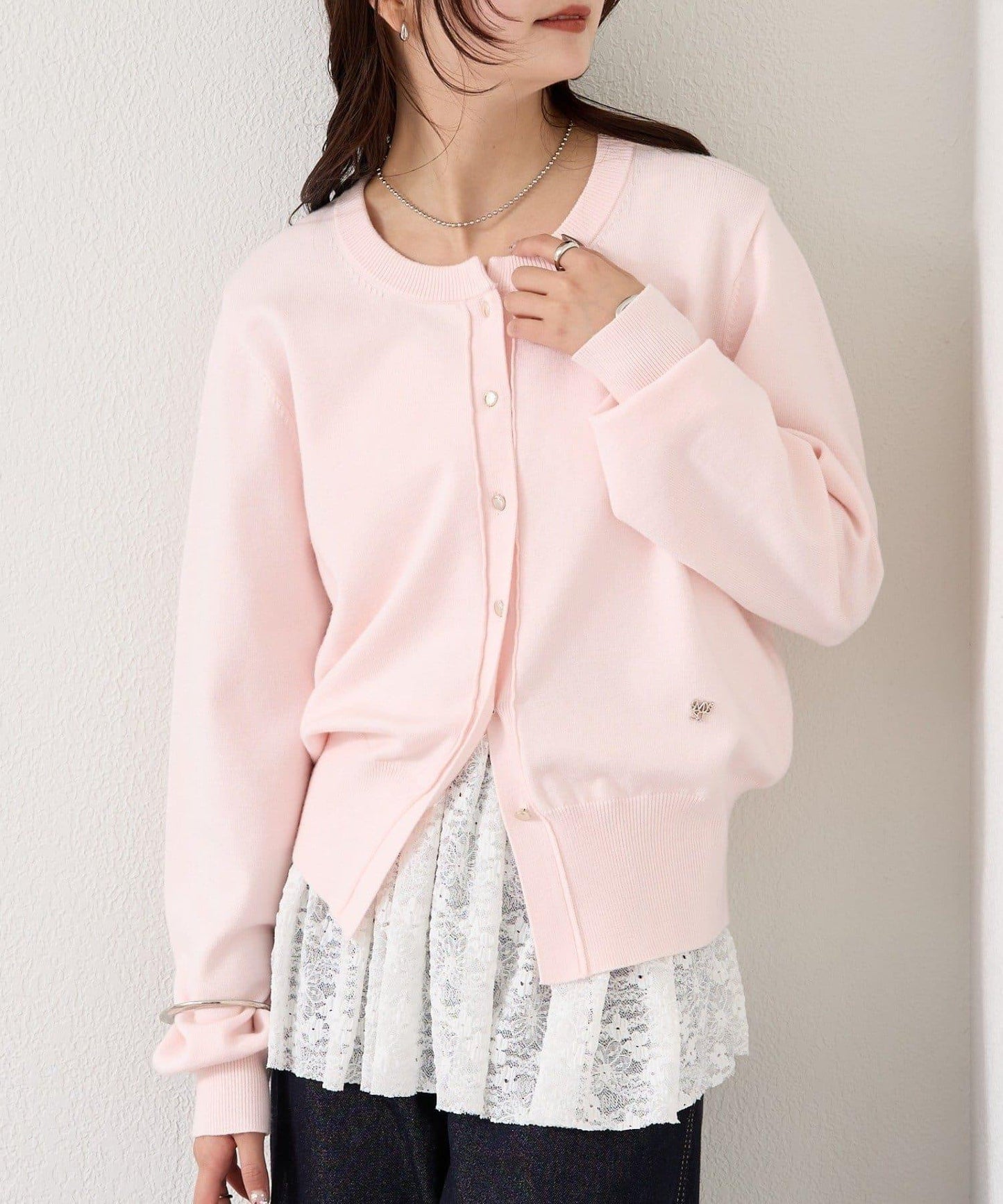 【色/黑色】帶吊墜日常開衫