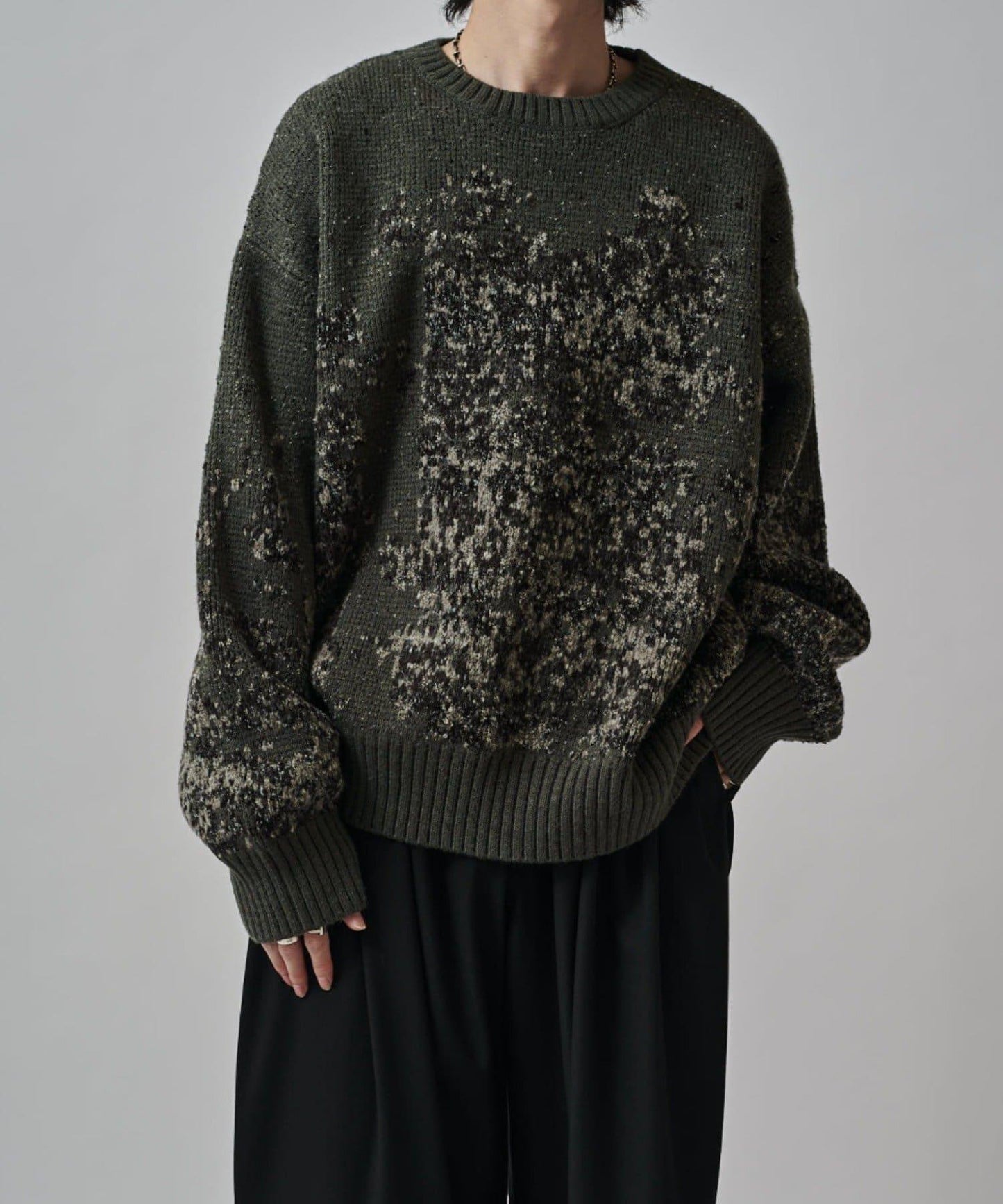 提花絨線針織衫