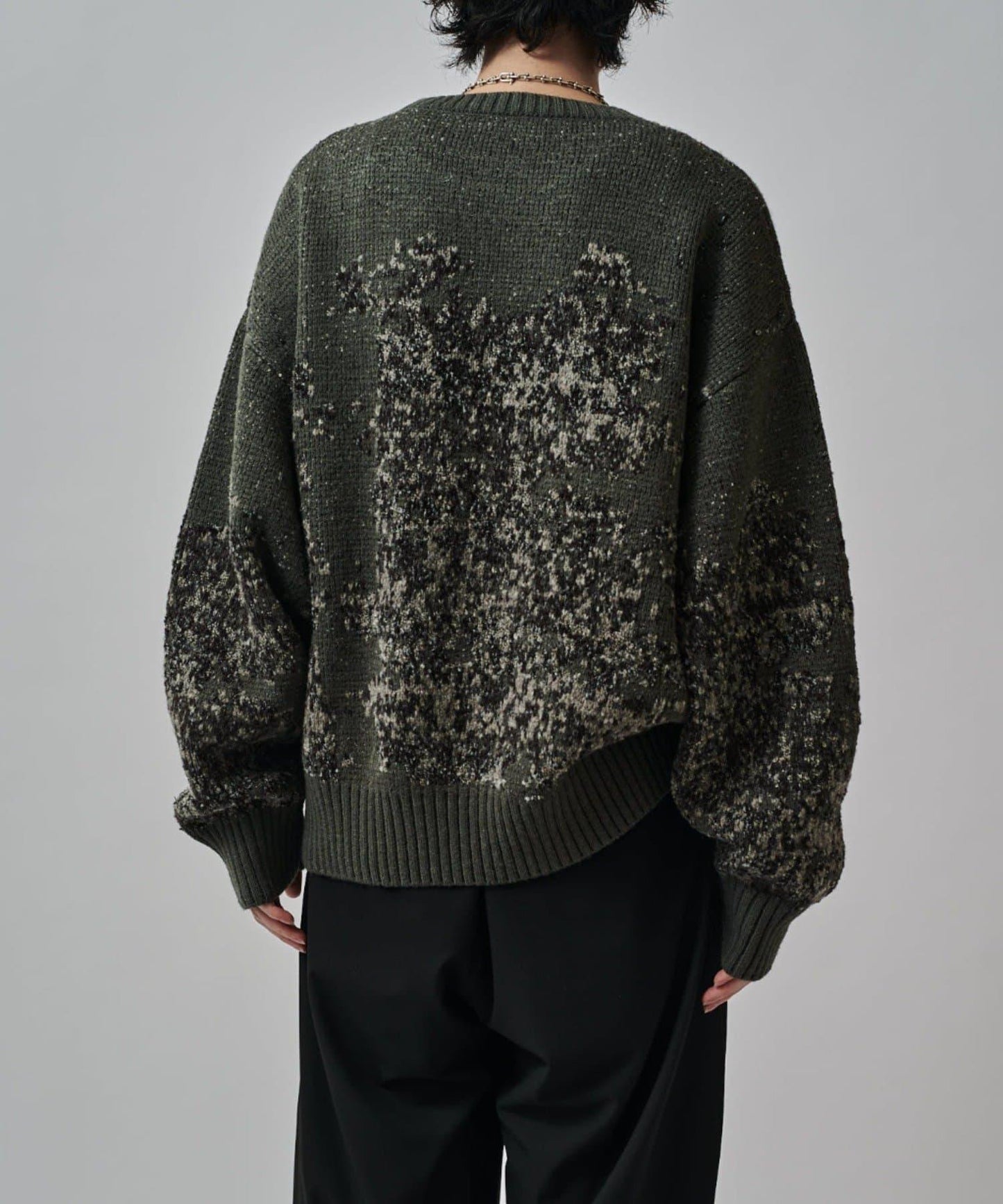 提花絨線針織衫