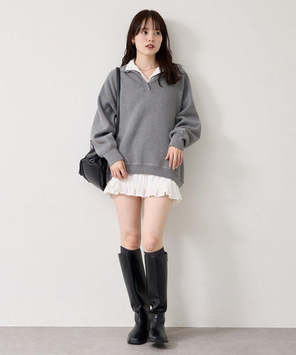 棉質荷葉邊迷你裙