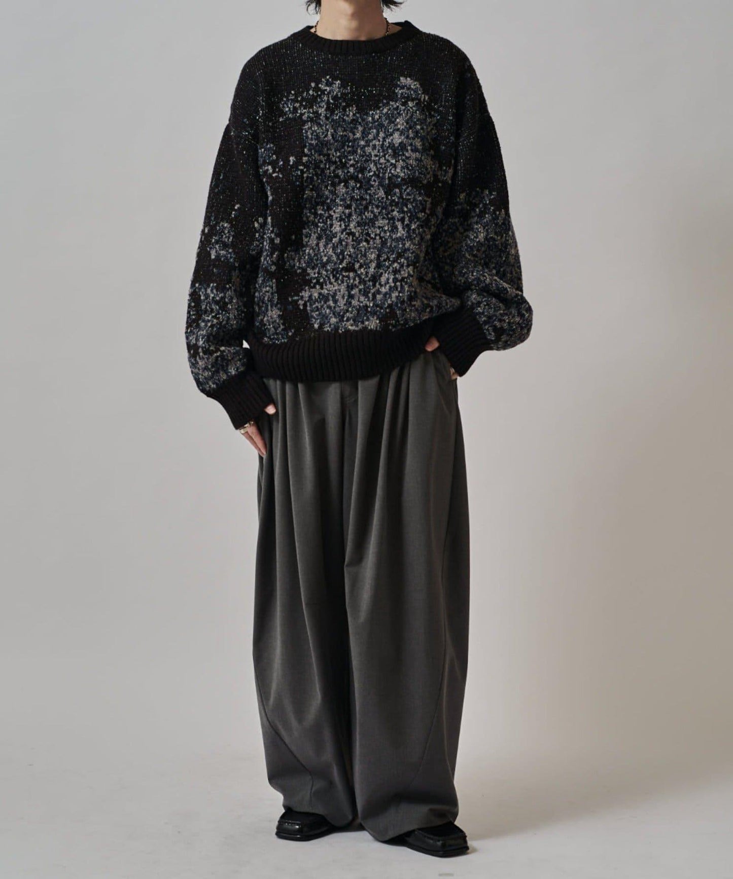 提花絨線針織衫