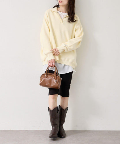 衛衣風格亨利領針織衫