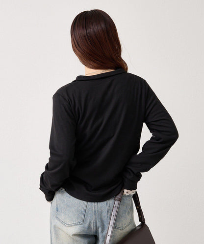 羅紋亨利領套頭衫