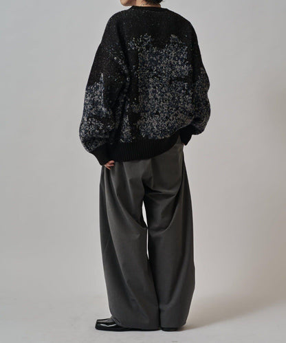 提花絨線針織衫