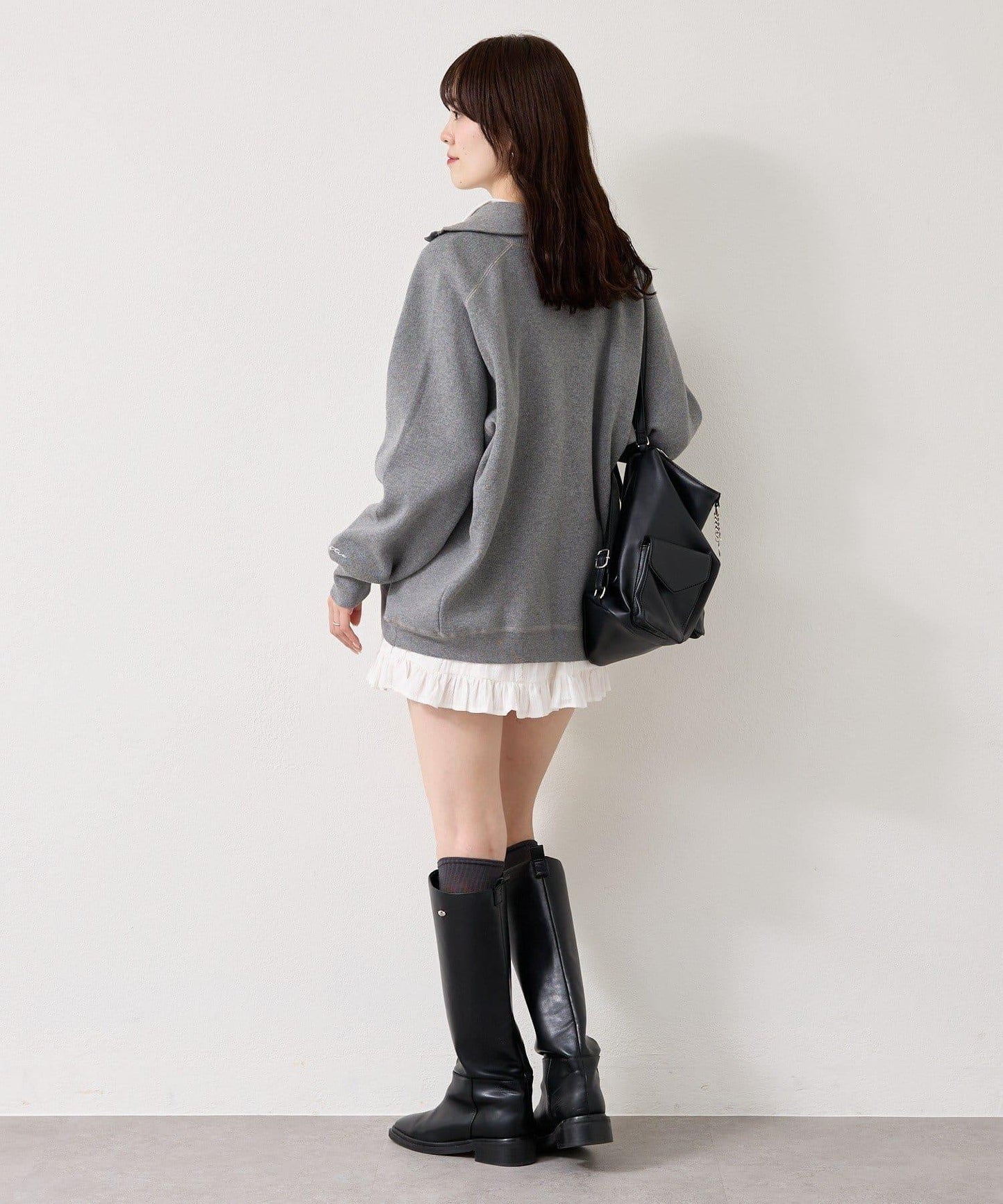 棉質荷葉邊迷你裙