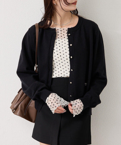 【色/黑色】帶吊墜日常開衫