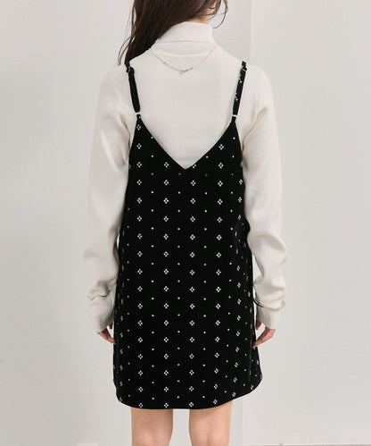 亮面天鵝絨迷你吊帶連衣裙