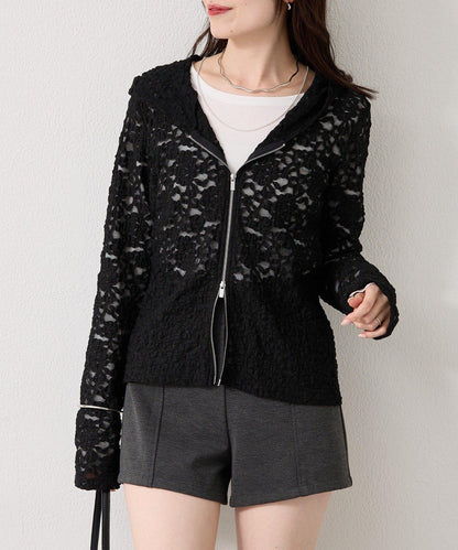 蕾絲連帽衛衣