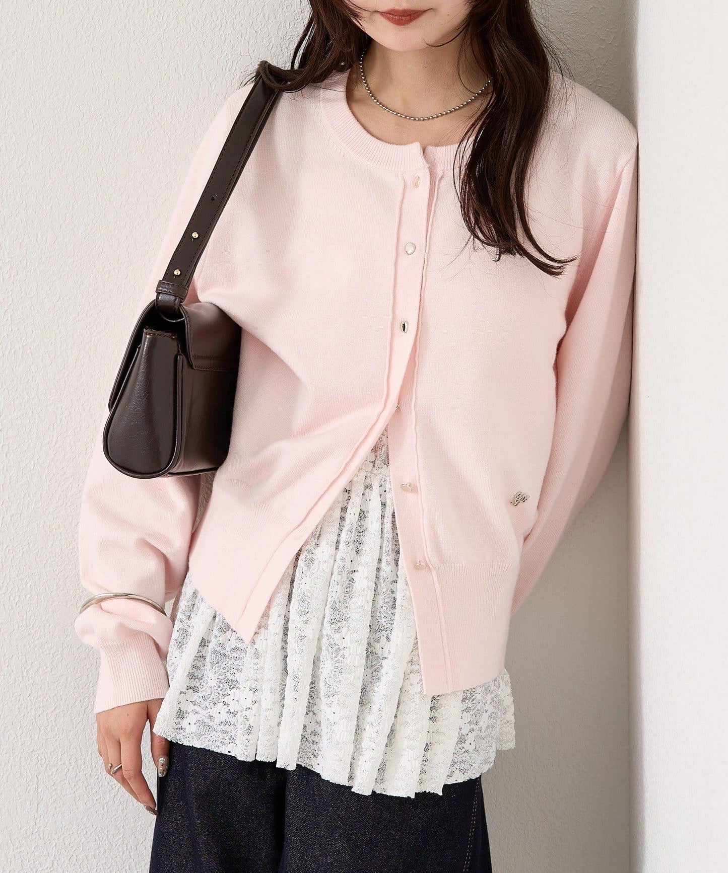 【色/黑色】帶吊墜日常開衫