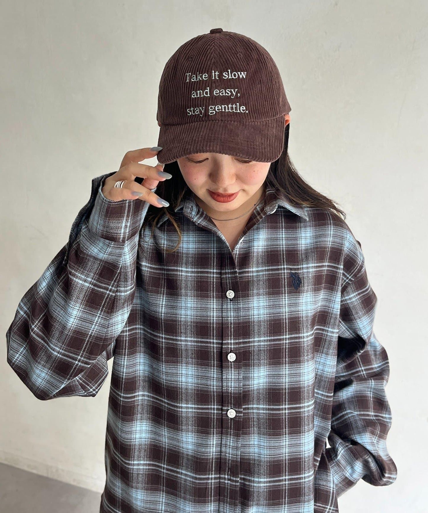 燈芯絨標誌棒球帽