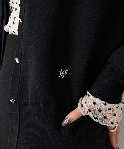 【色/黑色】帶吊墜日常開衫