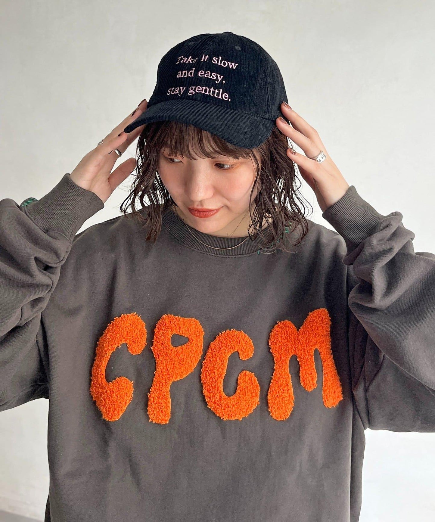 燈芯絨標誌棒球帽