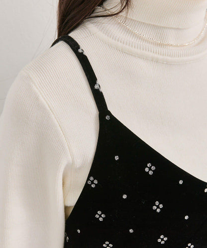 亮面天鵝絨迷你吊帶連衣裙