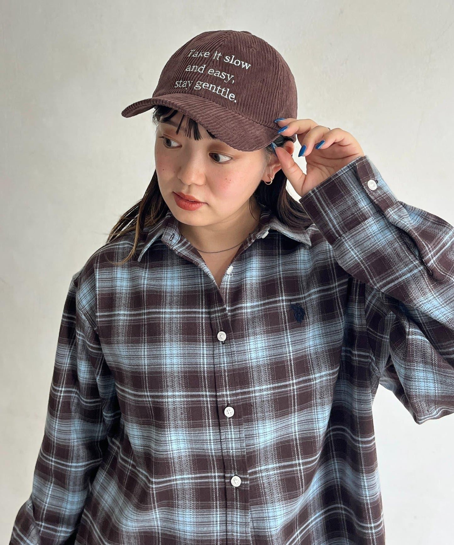 燈芯絨標誌棒球帽