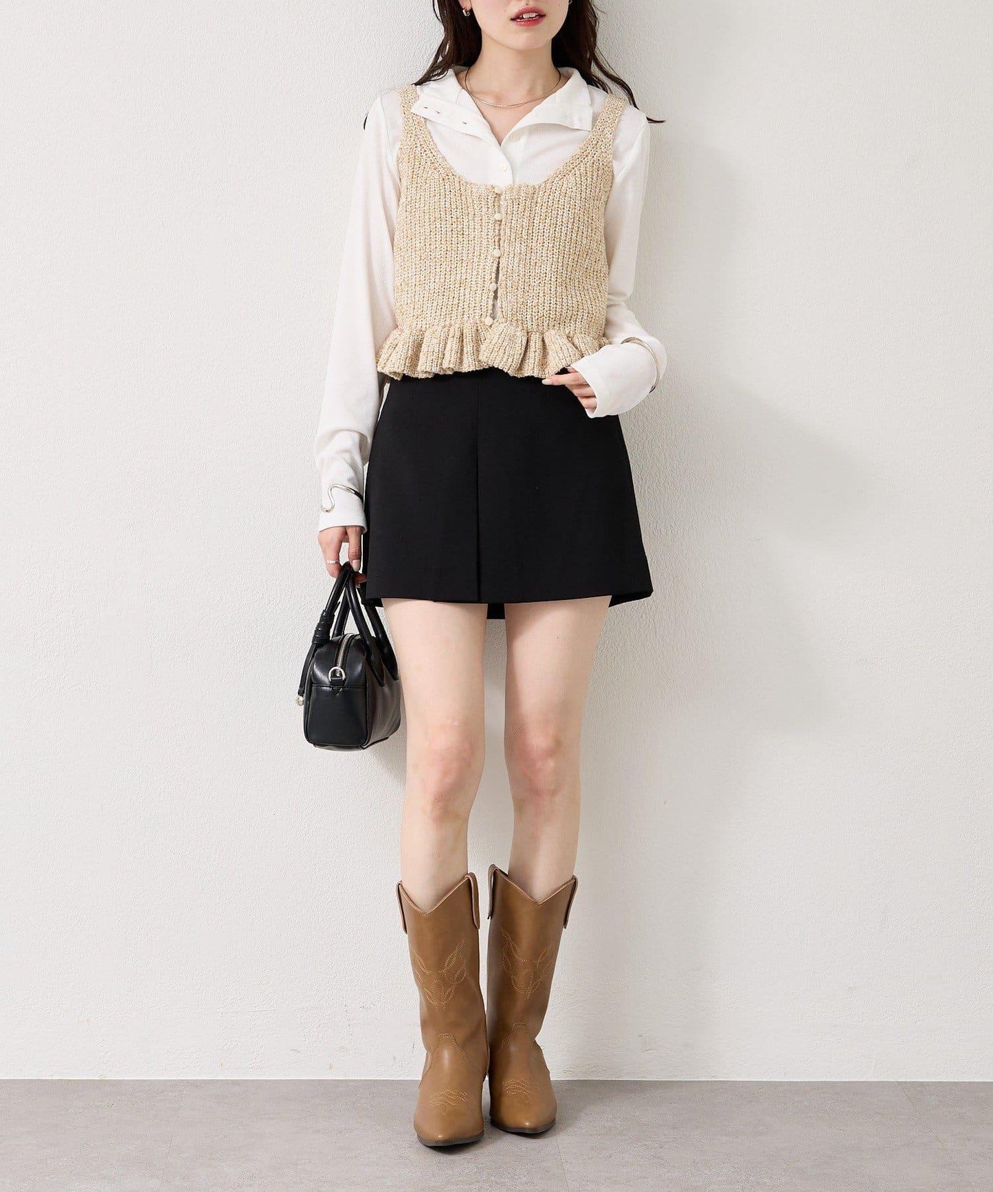 羅紋亨利領套頭衫