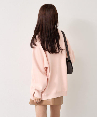 衛衣風格亨利領針織衫