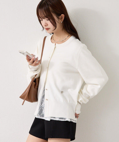 【色/黑色】帶吊墜日常開衫