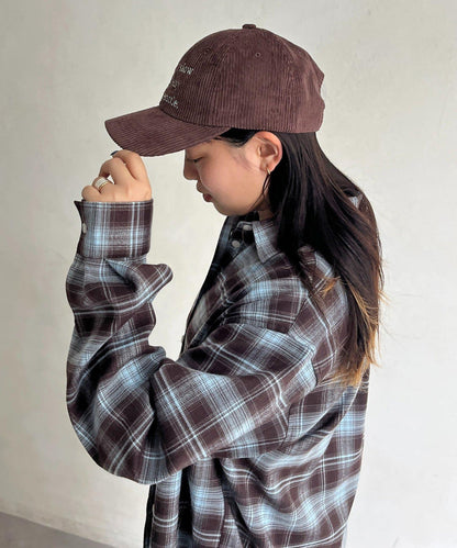 燈芯絨標誌棒球帽