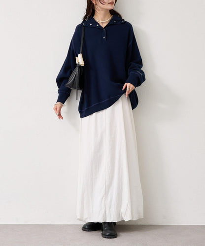 衛衣風格亨利領針織衫