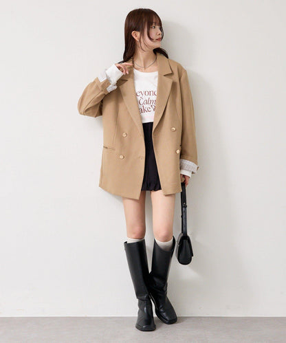 棉質荷葉邊迷你裙