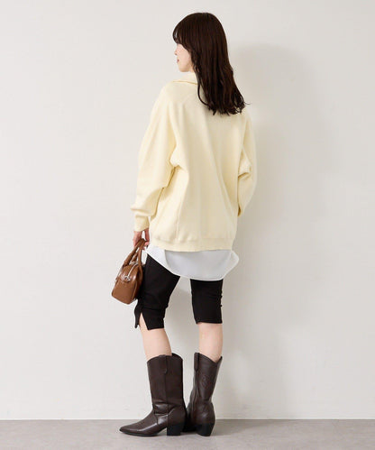 衛衣風格亨利領針織衫