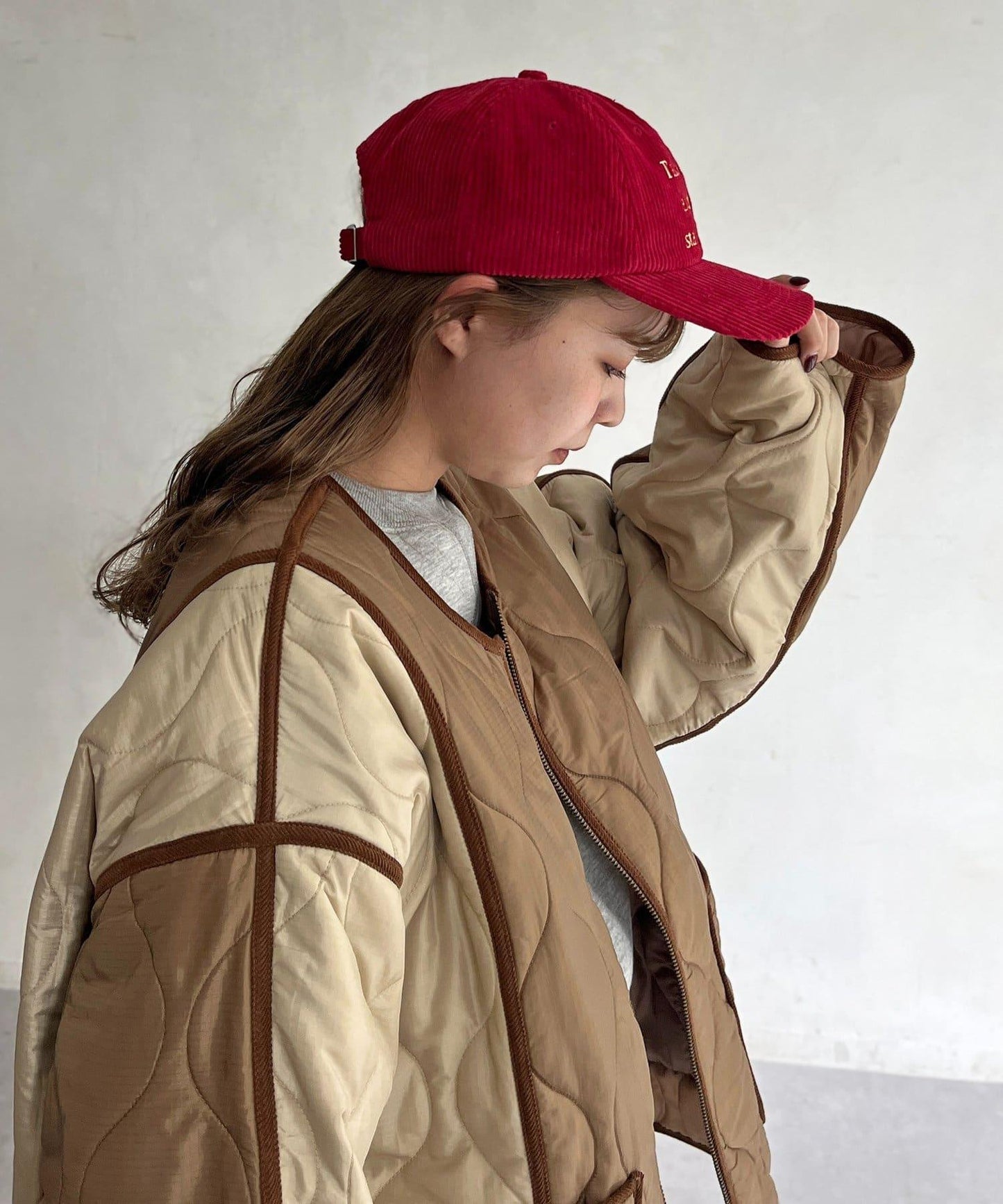 燈芯絨標誌棒球帽