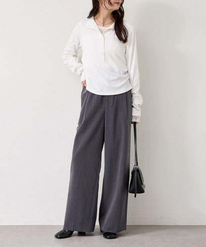 羅紋亨利領套頭衫