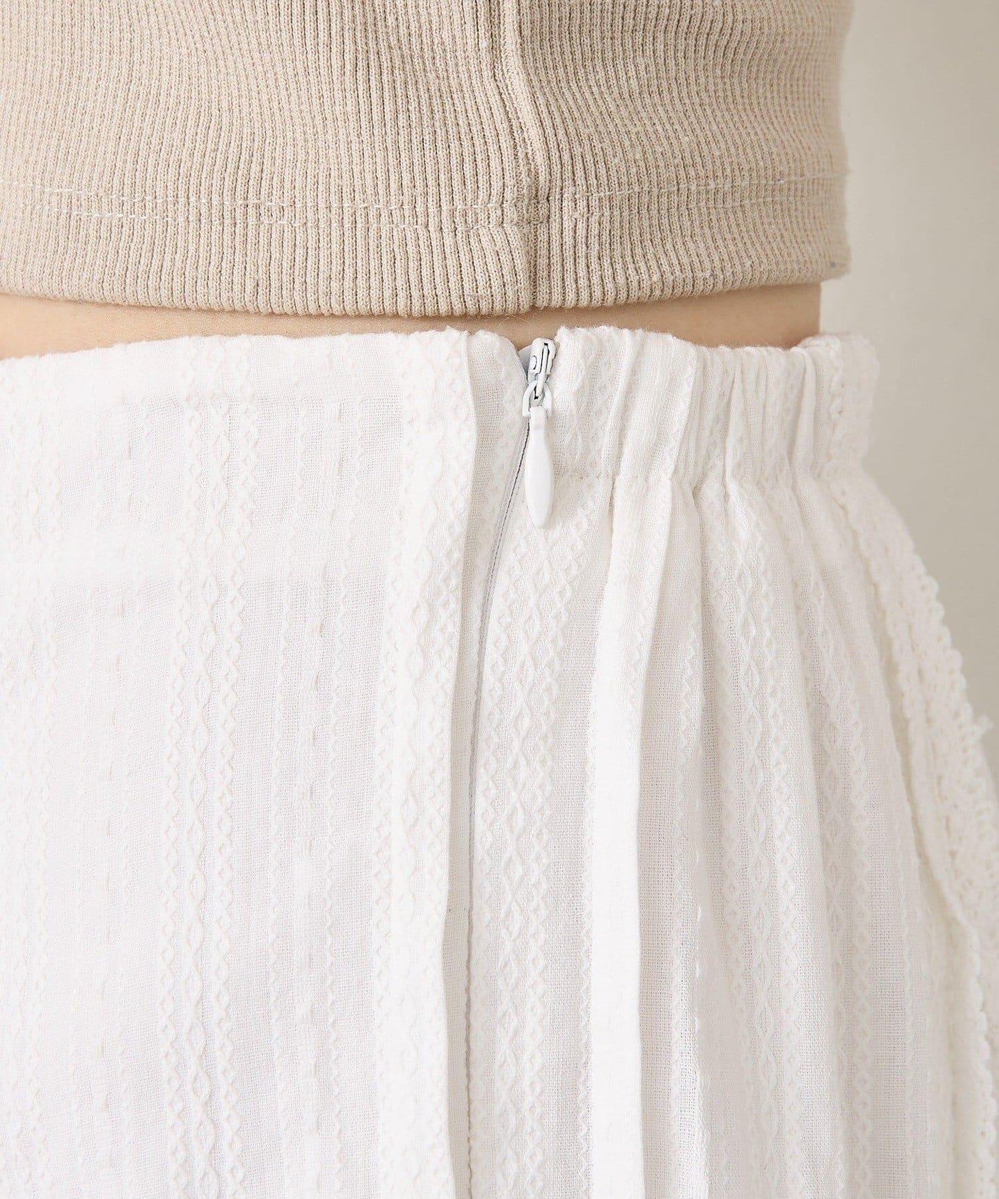 棉質荷葉邊迷你裙