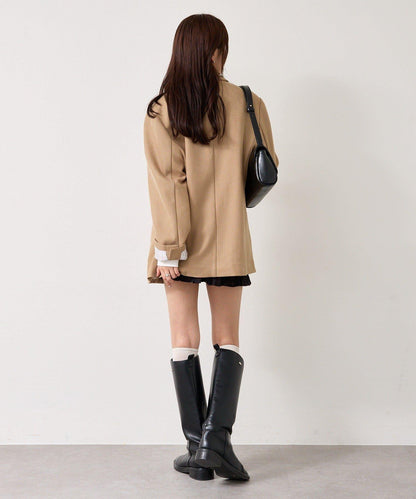 棉質荷葉邊迷你裙