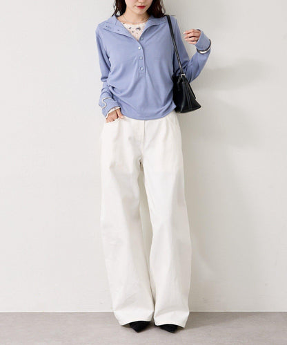 羅紋亨利領套頭衫