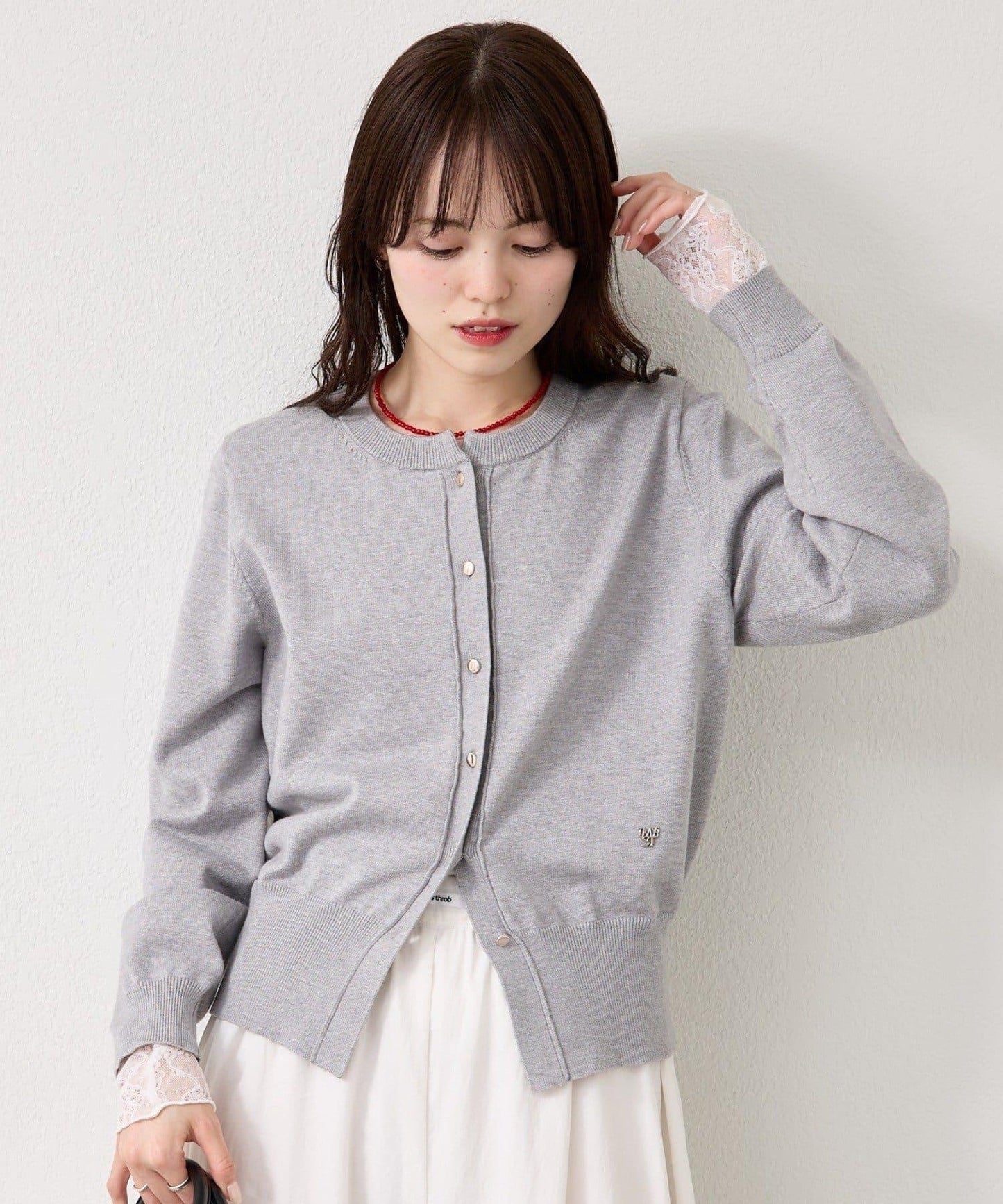 【色/黑色】帶吊墜日常開衫