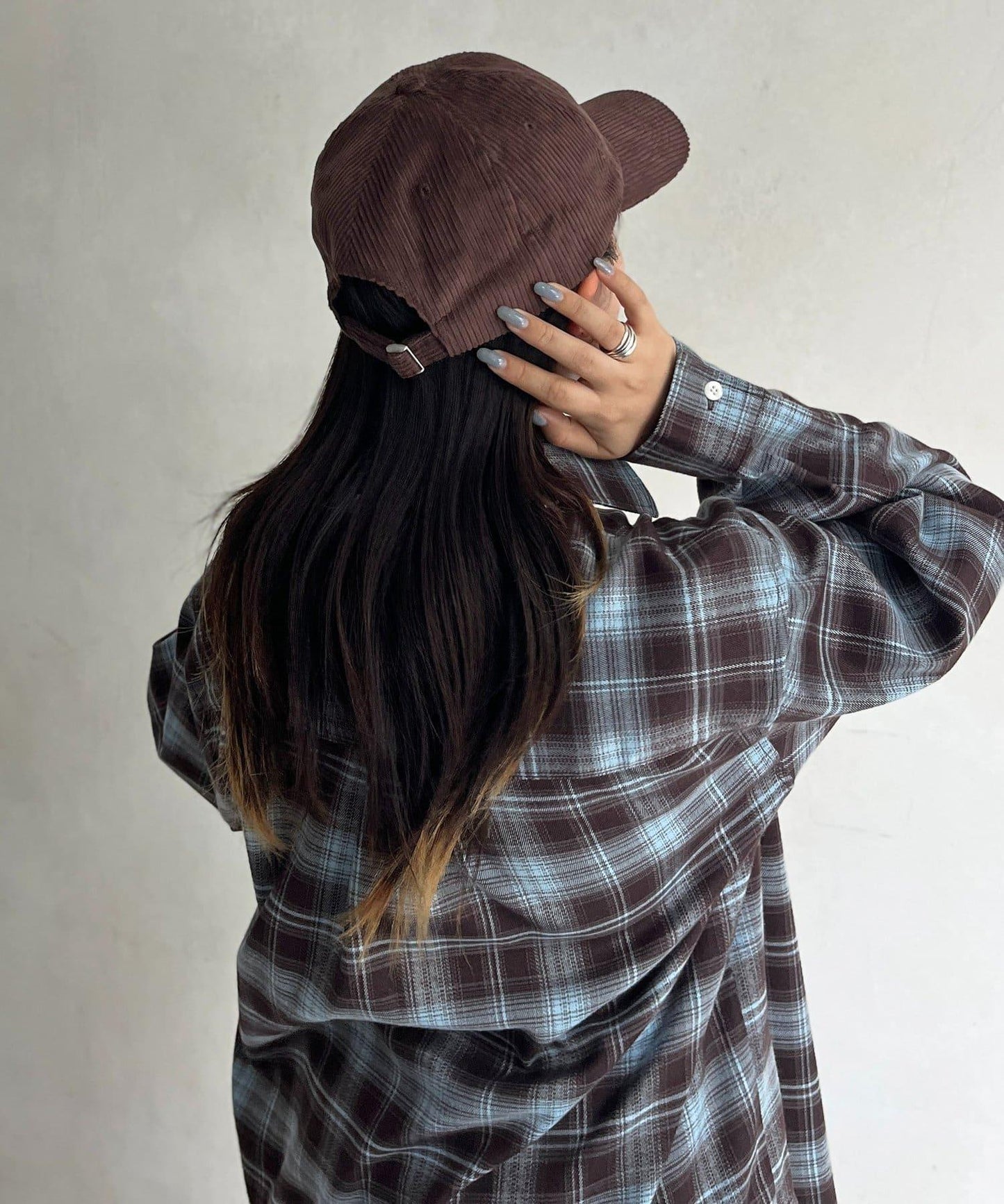 燈芯絨標誌棒球帽