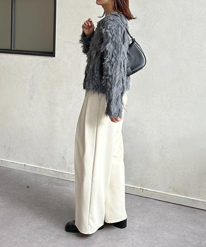 金色紐扣羽毛針織開衫