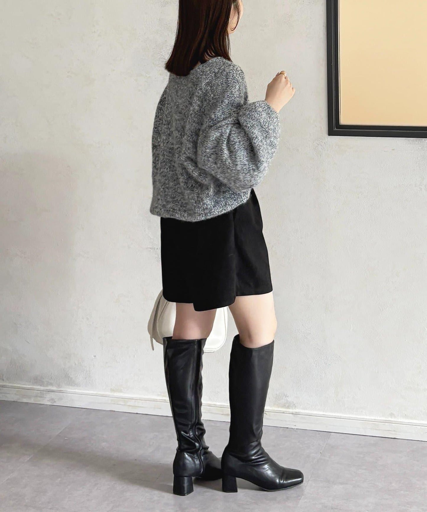 仿麂皮褶皺中褲